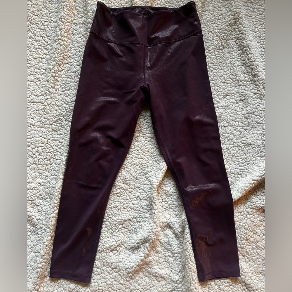 Zyia Metallic Purple Light and Tight Leggings